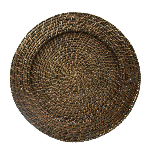 Rattan Charger Plate (Dark)
