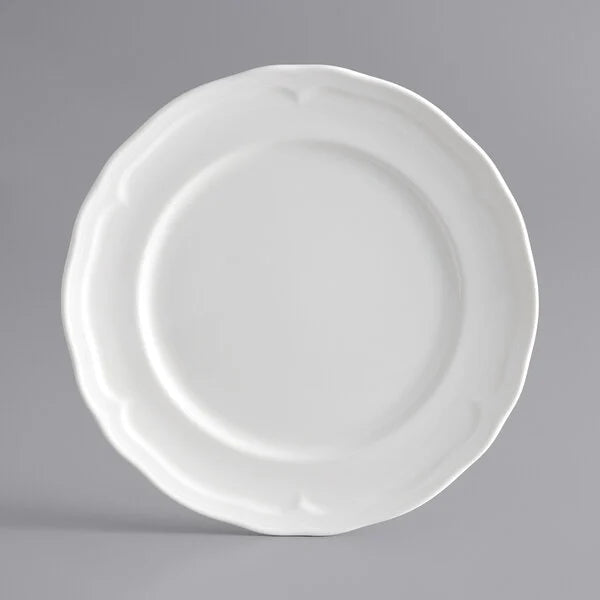 White Scalloped Plates