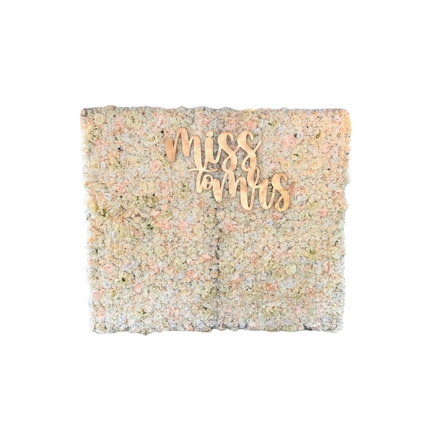 Ivory & Peach Floral Backdrop (7x8ft Backdrop)