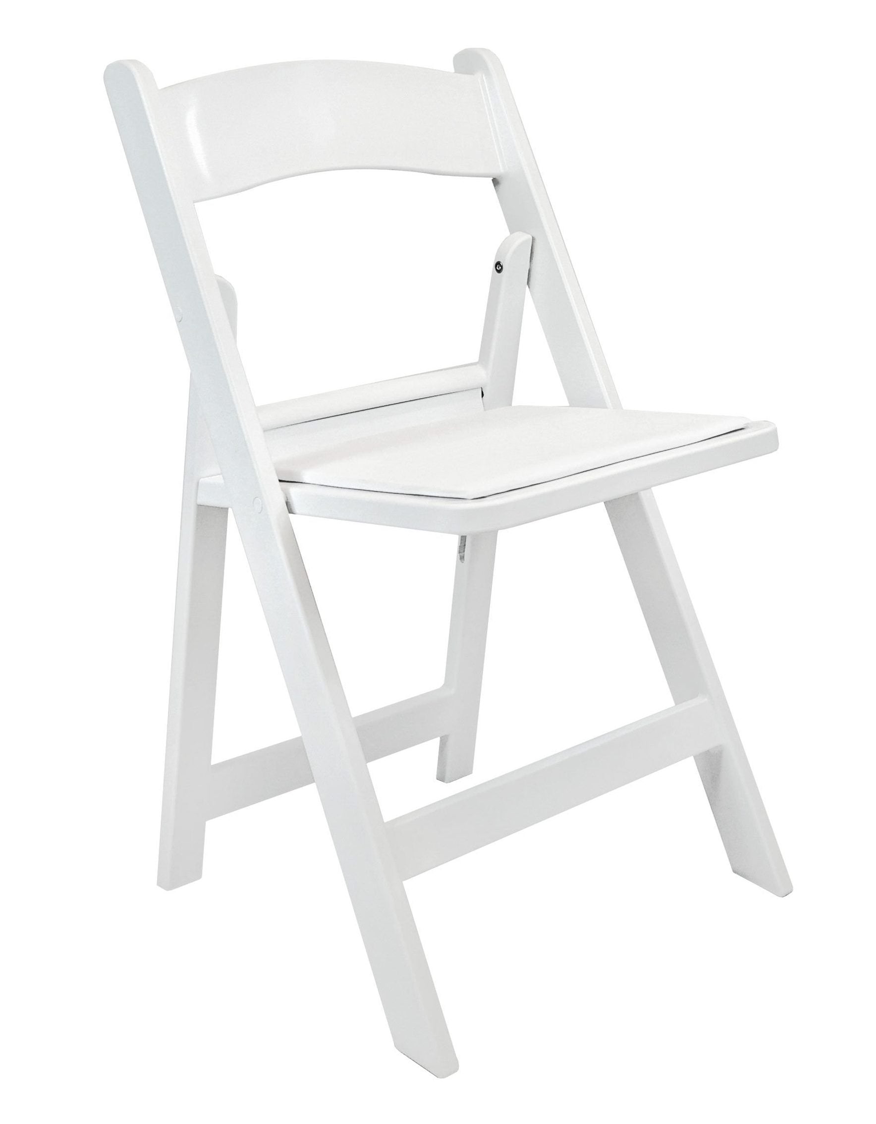 White Resin Padded Chair Soiree Party Rental   WhiteResinChair 